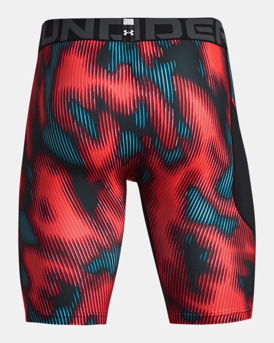 Men's HeatGear® Printed Long Shorts, Red, pdpMainDesktop image number 6
